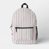 Verticale Stripe Witte School Rugzak (Voorkant)