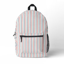 Verticale Stripe Witte School Rugzak