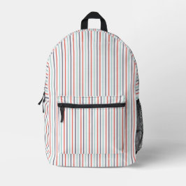 Verticale Stripe Witte School Rugzak