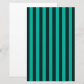 Verticale stripes-decor Turquoise Briefpapier (Voorkant / Achterkant)