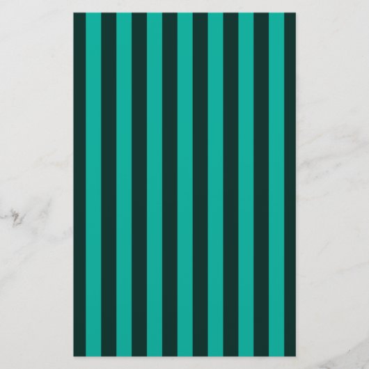 Verticale stripes-decor Turquoise Briefpapier (Voorkant)