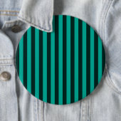 Verticale stripes-decor Turquoise Ronde Button 6,0 Cm (In situ)