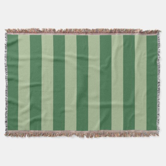 Verticale stripes Forest Green Striped Deken (Voorkant)