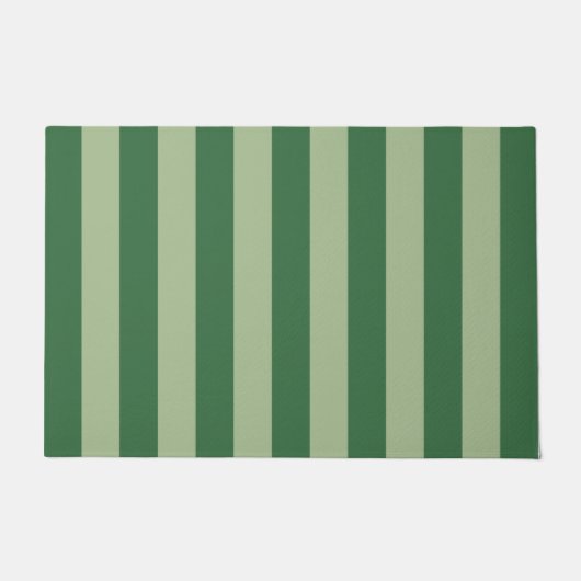 Verticale stripes Forest Green Striped Deurmat (Voorkant)