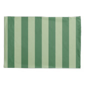 Verticale stripes Forest Green Striped Kussensloop (Achterkant)