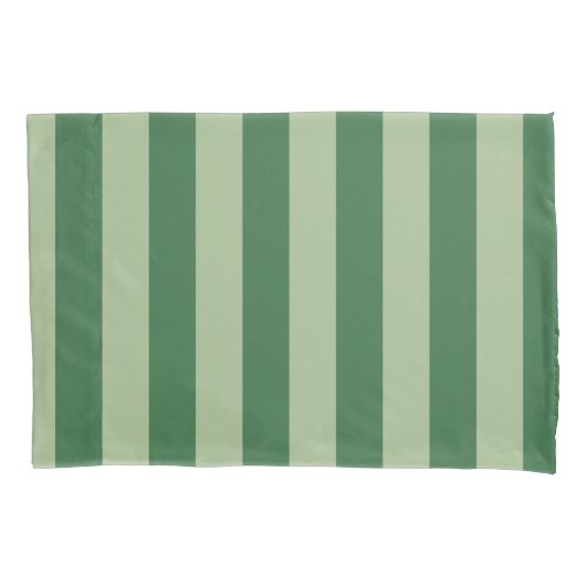 Verticale stripes Forest Green Striped Kussensloop (Voorkant)
