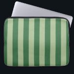 Verticale stripes Forest Green Striped Laptop Sleeve<br><div class="desc">Verticale strepen - groen en grijsgroen gestreepte patroon.</div>