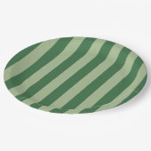 Verticale stripes Forest Green Striped Papieren Bordje (Gekanteld)
