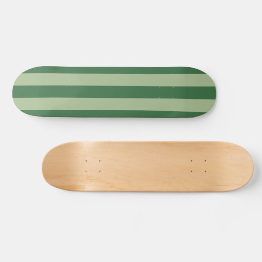 Verticale stripes Forest Green Striped Persoonlijk Skateboard (Horizontaal)