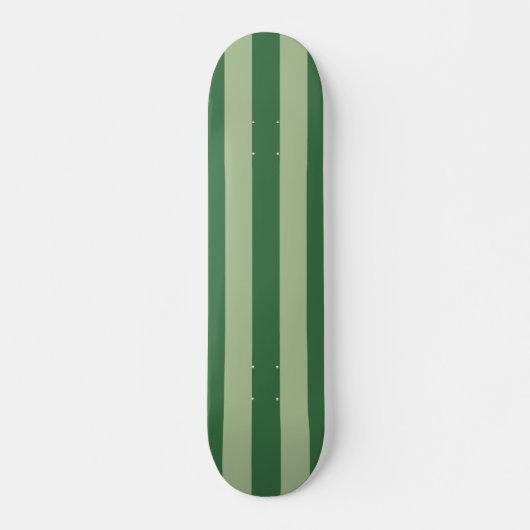 Verticale stripes Forest Green Striped Persoonlijk Skateboard (Voorkant)