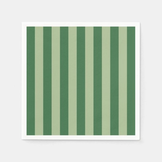 Verticale stripes Forest Green Striped Servet (Voorkant)