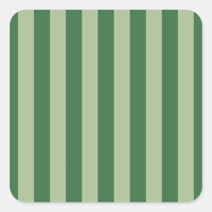 Verticale stripes Forest Green Striped Vierkante Sticker