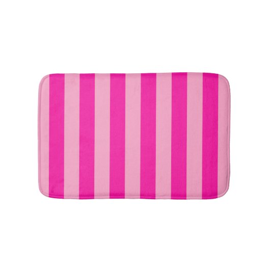 Verticale Stripes Hot Pink Badmat (Voorkant)
