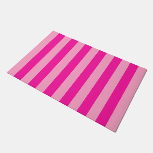 Verticale Stripes Hot Pink Deurmat (Schuin)
