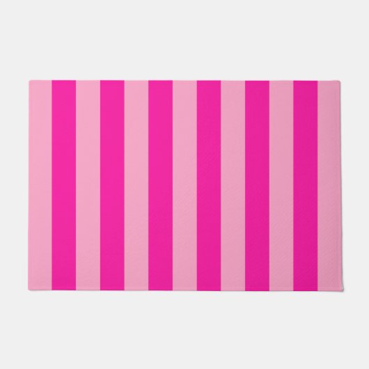 Verticale Stripes Hot Pink Deurmat (Voorkant)
