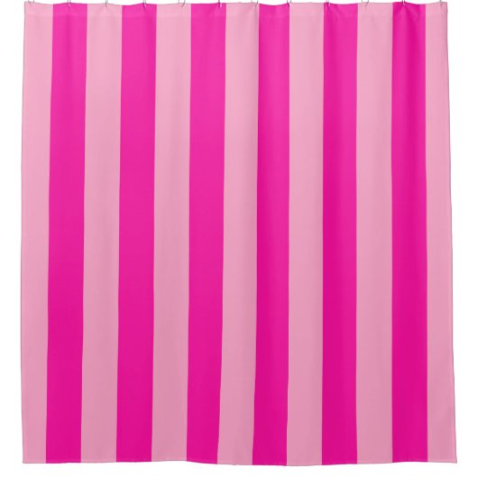 Verticale Stripes Hot Pink Douchegordijn (Voorkant)