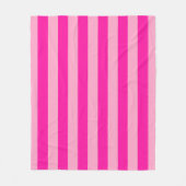 Verticale Stripes Hot Pink Fleece Deken (Voorkant)