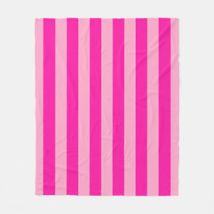 Verticale Stripes Hot Pink Fleece Deken