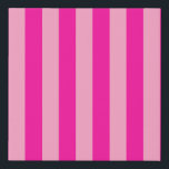 Verticale Stripes Hot Pink Imitatie Canvas Print<br><div class="desc">Verticale strepen - roze en hete roze.</div>