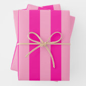 Verticale Stripes Hot Pink Inpakpapier Vel (In situ)