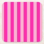Verticale Stripes Hot Pink Kartonnen Onderzetters<br><div class="desc">Verticale strepen - roze en hete roze.</div>