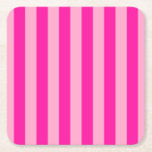 Verticale Stripes Hot Pink Kartonnen Onderzetters (Voorkant)