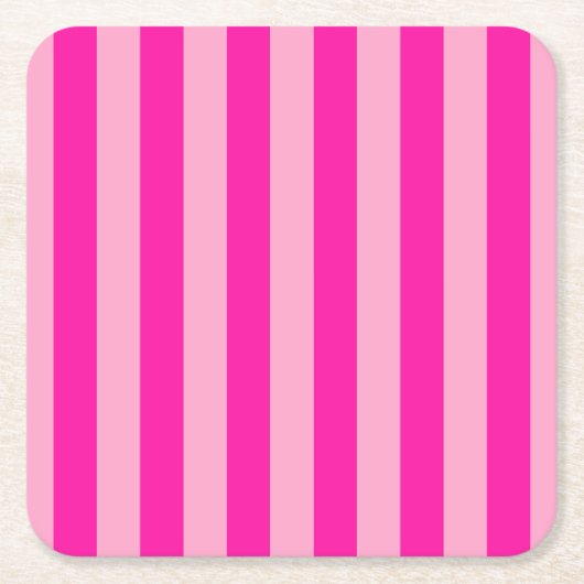 Verticale Stripes Hot Pink Kartonnen Onderzetters (Voorkant)