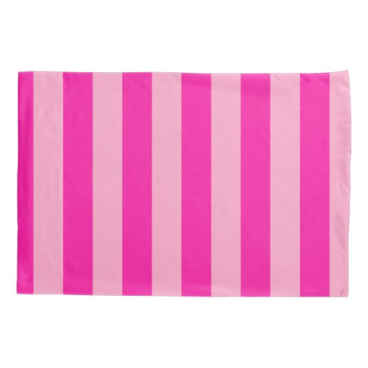 Verticale Stripes Hot Pink Kussensloop (Achterkant)