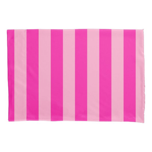 Verticale Stripes Hot Pink Kussensloop (Voorkant)