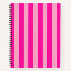 Verticale Stripes Hot Pink Notitieboek