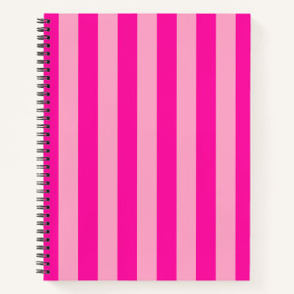 Verticale Stripes Hot Pink Notitieboek
