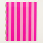 Verticale Stripes Hot Pink Planner<br><div class="desc">Verticale strepen - roze en hete roze.</div>