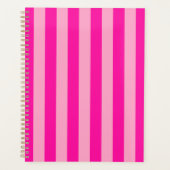 Verticale Stripes Hot Pink Planner (Voorkant)
