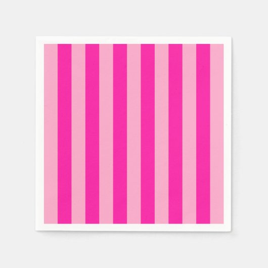 Verticale Stripes Hot Pink Servet (Voorkant)