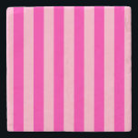 Verticale Stripes Hot Pink Stenen Onderzetter<br><div class="desc">Verticale strepen - roze en hete roze.</div>