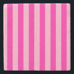 Verticale Stripes Hot Pink Stenen Onderzetter<br><div class="desc">Verticale strepen - roze en hete roze.</div>