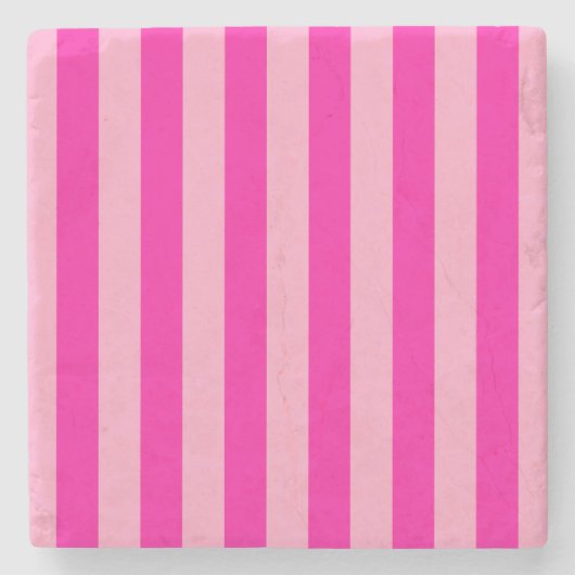 Verticale Stripes Hot Pink Stenen Onderzetter (Voorkant)