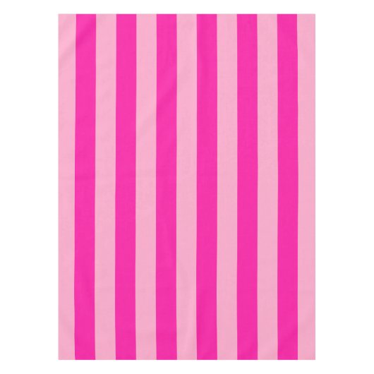Verticale Stripes Hot Pink Tafelkleed (Voorkant)