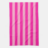 Verticale Stripes Hot Pink Theedoek (Verticaal)