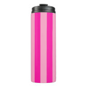 Verticale Stripes Hot Pink Thermosbeker (Voorkant)