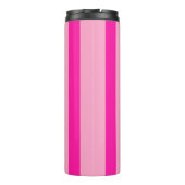 Verticale Stripes Hot Pink Thermosbeker (Achterkant)