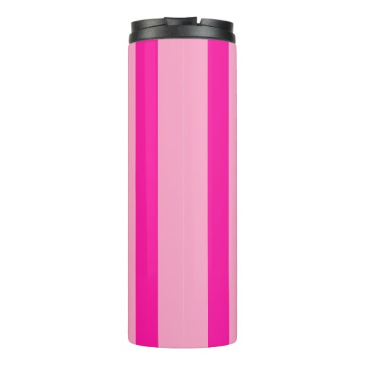 Verticale Stripes Hot Pink Thermosbeker (Achterkant)