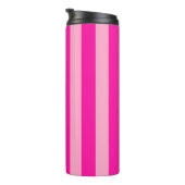 Verticale Stripes Hot Pink Thermosbeker (Geroteerd rechts)