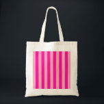 Verticale Stripes Hot Pink Tote Bag<br><div class="desc">Verticale strepen - roze en hete roze.</div>
