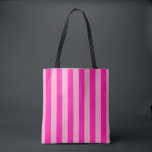 Verticale Stripes Hot Pink Tote Bag<br><div class="desc">Verticale strepen - roze en hete roze.</div>