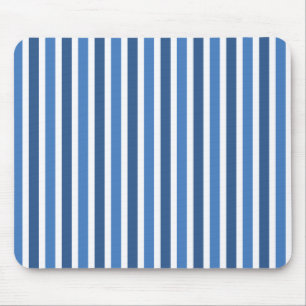 Verticale Stripes Mousepad, blauw Muismat