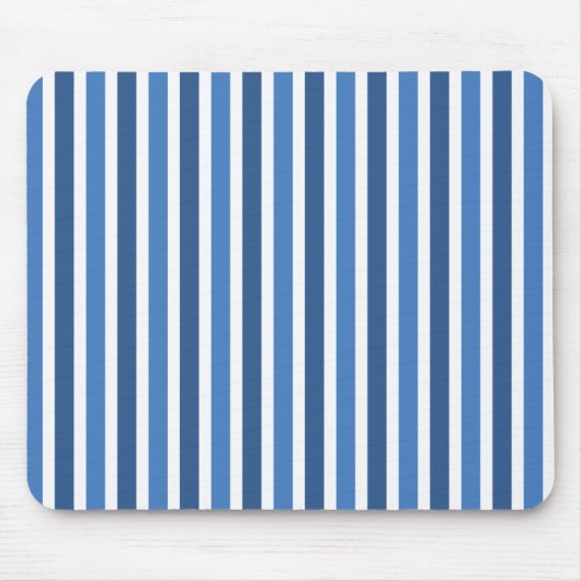 Verticale Stripes Mousepad, blauw Muismat (Voorkant)