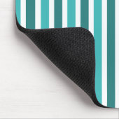 Verticale Stripes Mousepad, Turquoise Muismat (Hoek)