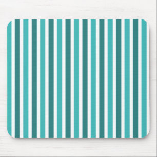 Verticale Stripes Mousepad, Turquoise Muismat
