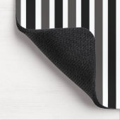 Verticale stripes Mousepad, zwart en grijs Muismat (Hoek)